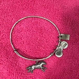 Alex and Ani Silver Horse Charm Bangle with Tags